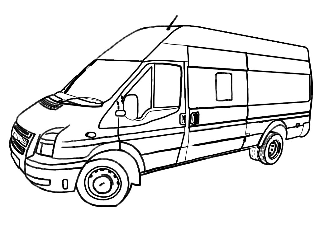 Drawing of Minibus
